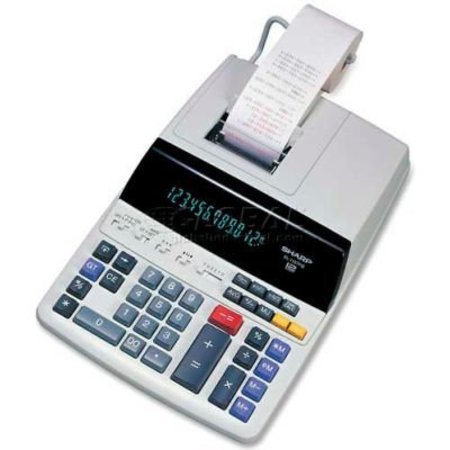 SHARP ELECTRONICS Sharp® 12-Digit Calculator, EL1197PIII, 2 Color Printing, 8-1/2" X 10-1/2" X 2-3/4, White EL1197PIII